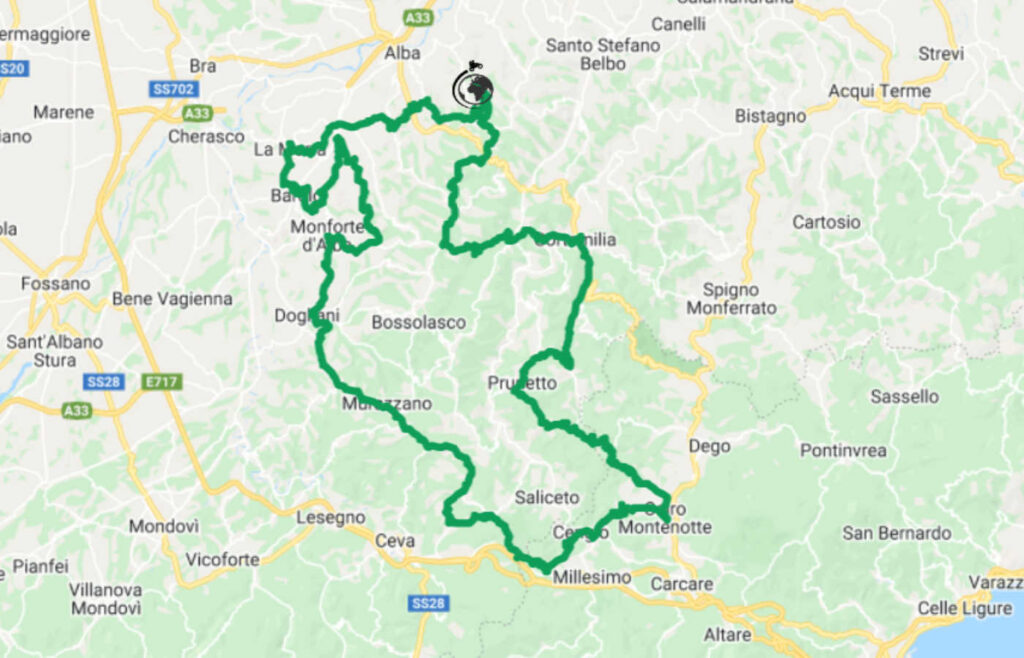 itinerario in moto langhe