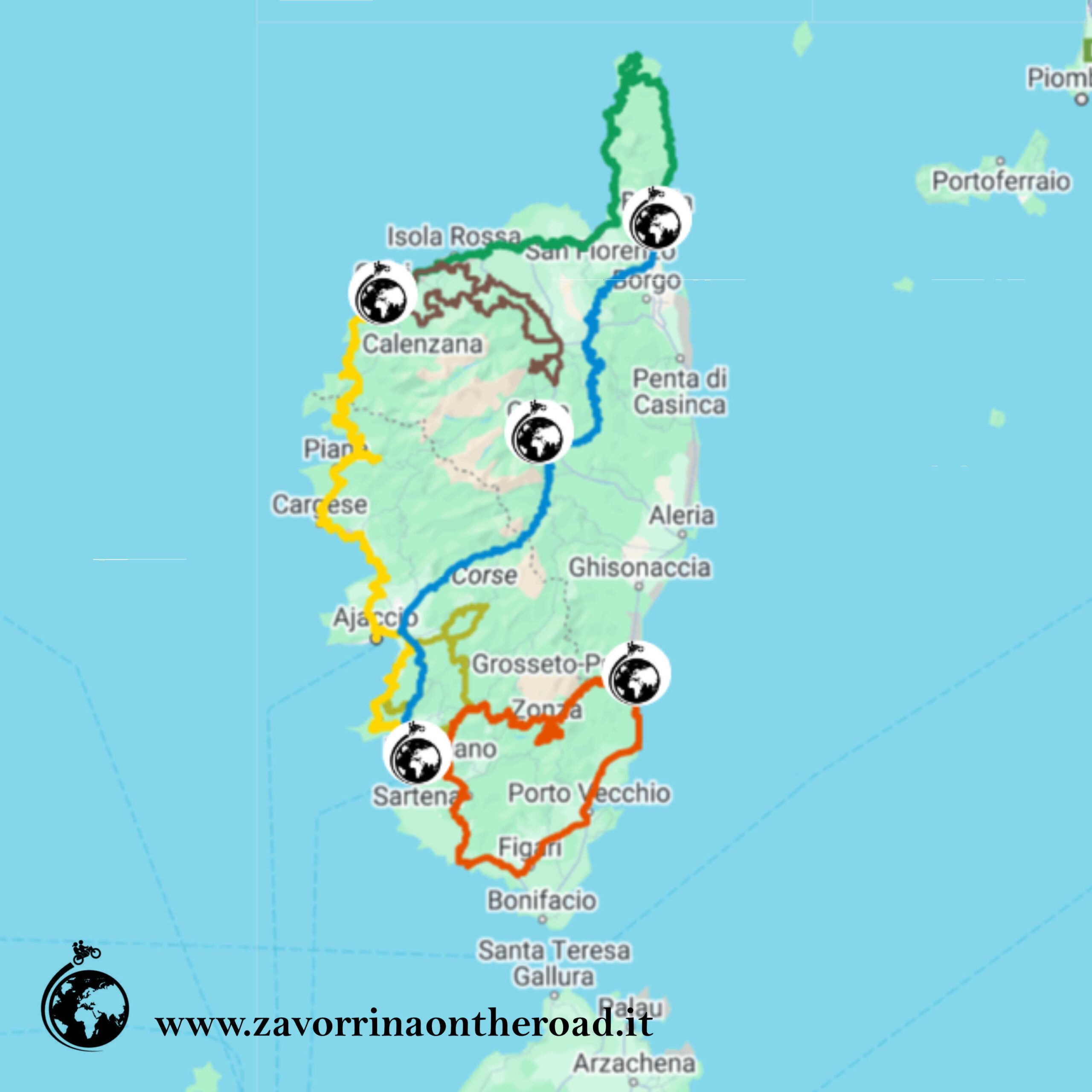 itinerari in Corsica in moto